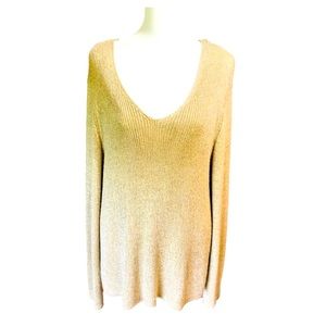 Sz XL Gold Shimmer Sweater